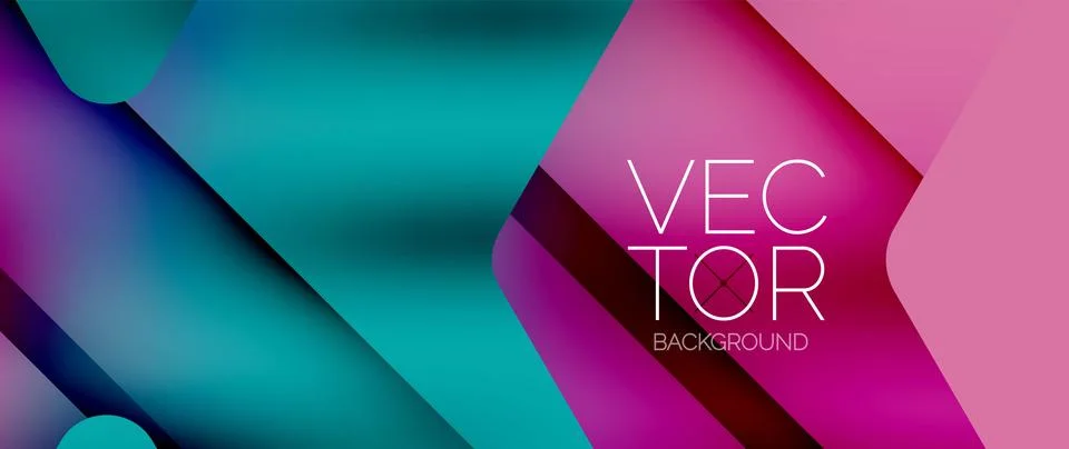 Fluid gradient arrow geometric minimal background. Vibrant, captivating liquid Stock Illustration