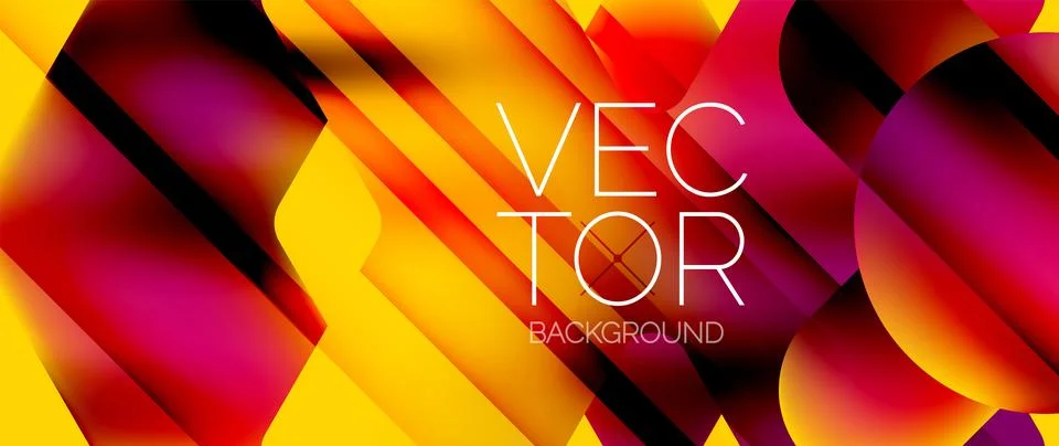 Fluid gradient arrow geometric minimal background. Vibrant, captivating liquid Stock Illustration