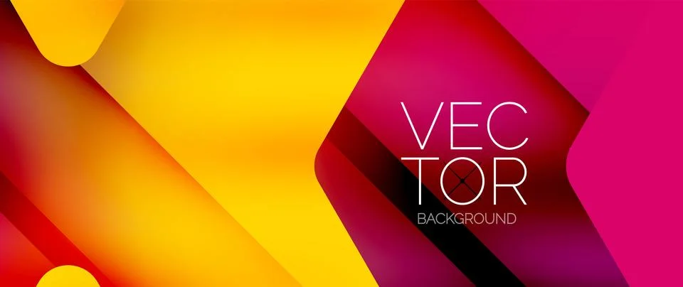 Fluid gradient arrow geometric minimal background. Vibrant, captivating liquid Stock Illustration