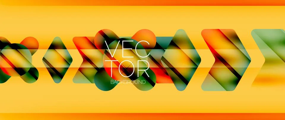 Fluid gradient arrow geometric minimal background. Vibrant, captivating liquid Stock Illustration
