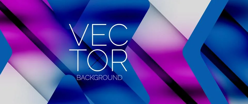 Fluid gradient arrow geometric minimal background. Vibrant, captivating liquid Stock Illustration