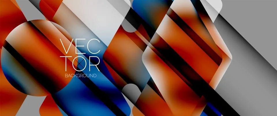 Fluid gradient arrow geometric minimal background. Vibrant, captivating liquid Stock Illustration