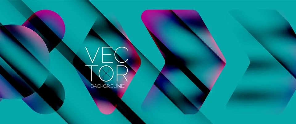 Fluid gradient arrow geometric minimal background. Vibrant, captivating liquid Stock Illustration