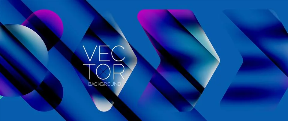 Fluid gradient arrow geometric minimal background. Vibrant, captivating liquid Stock Illustration