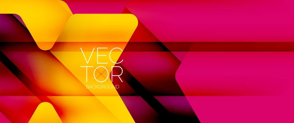 Fluid gradient arrow geometric minimal background. Vibrant, captivating liquid Stock Illustration