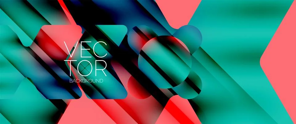 Fluid gradient arrow geometric minimal background. Vibrant, captivating liquid Stock Illustration