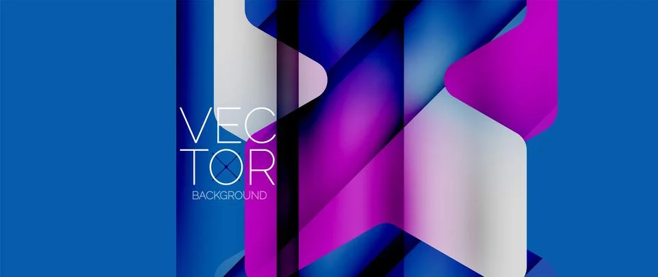 Fluid gradient arrow geometric minimal background. Vibrant, captivating liquid Stock Illustration
