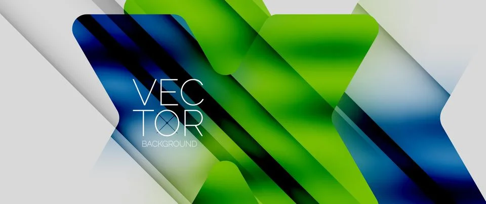 Fluid gradient arrow geometric minimal background. Vibrant, captivating liquid Stock Illustration