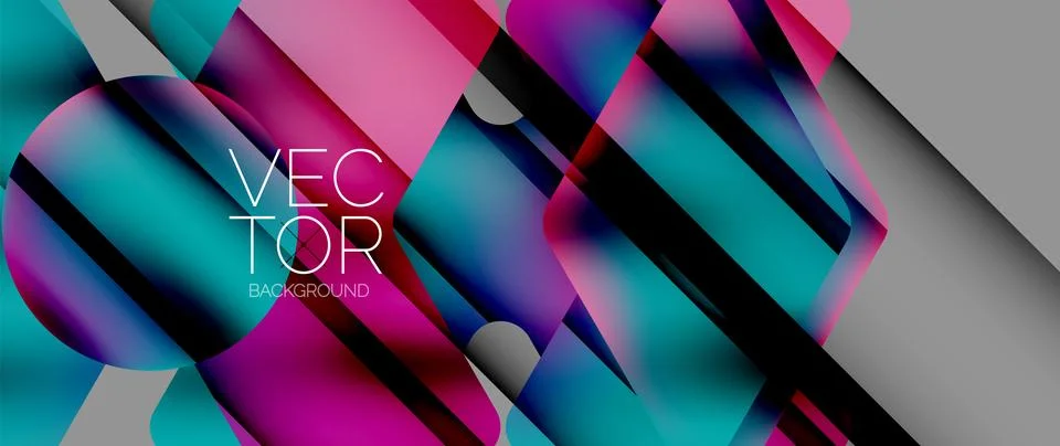 Fluid gradient arrow geometric minimal background. Vibrant, captivating liquid Stock Illustration