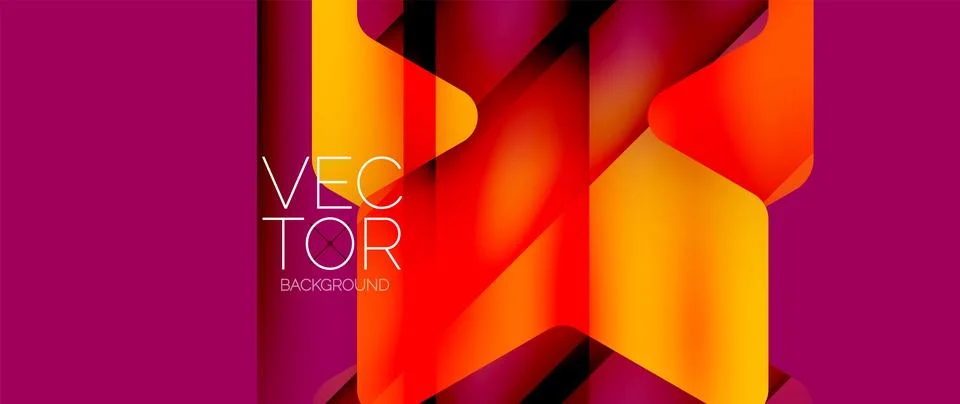 Fluid gradient arrow geometric minimal background. Vibrant, captivating liquid Stock Illustration