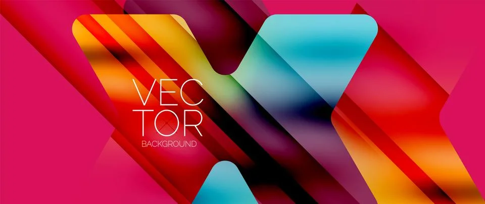 Fluid gradient arrow geometric minimal background. Vibrant, captivating liquid Stock Illustration