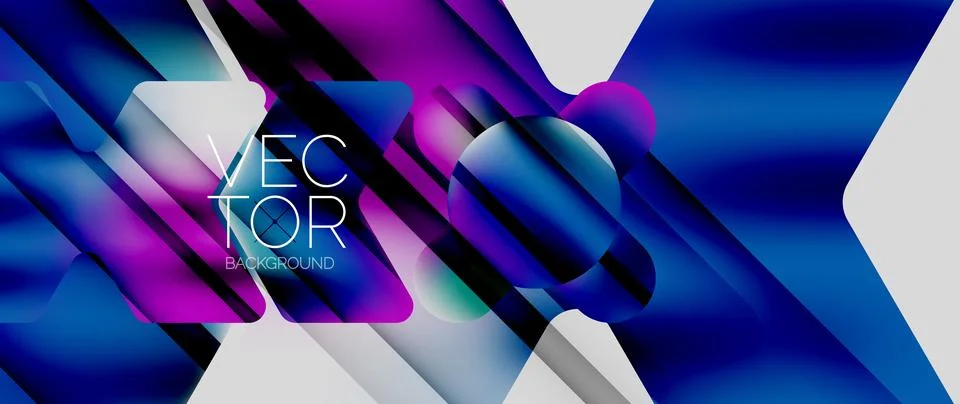 Fluid gradient arrow geometric minimal background. Vibrant, captivating liquid Stock Illustration