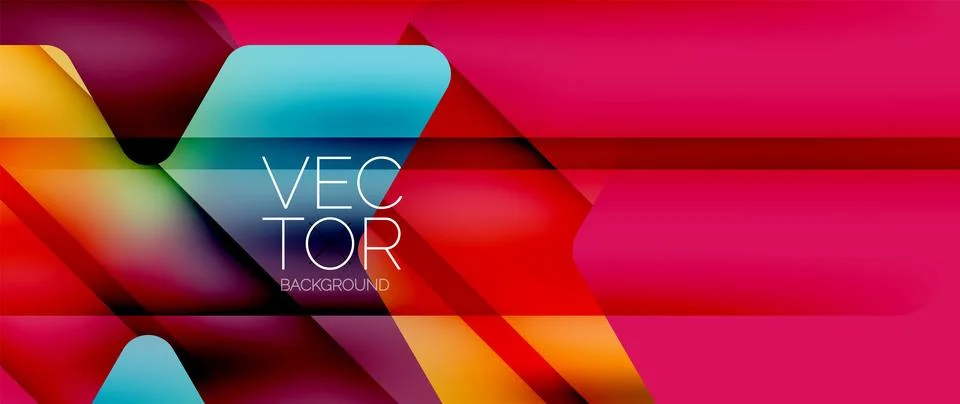 Fluid gradient arrow geometric minimal background. Vibrant, captivating liquid Stock Illustration