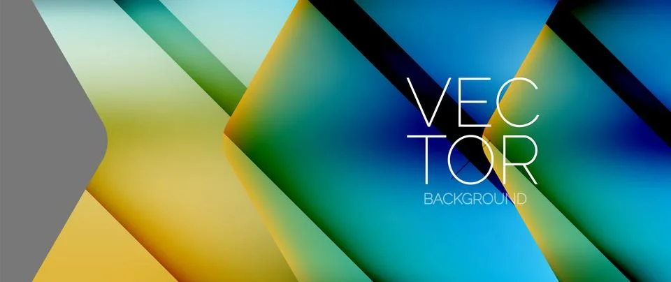 Fluid gradient arrow geometric minimal background. Vibrant, captivating liquid Stock Illustration