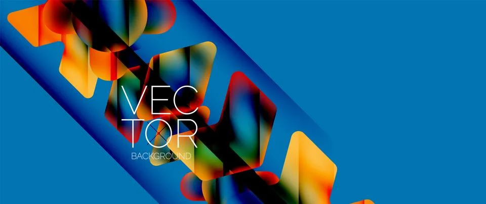 Fluid gradient arrow geometric minimal background. Vibrant, captivating liquid Stock Illustration