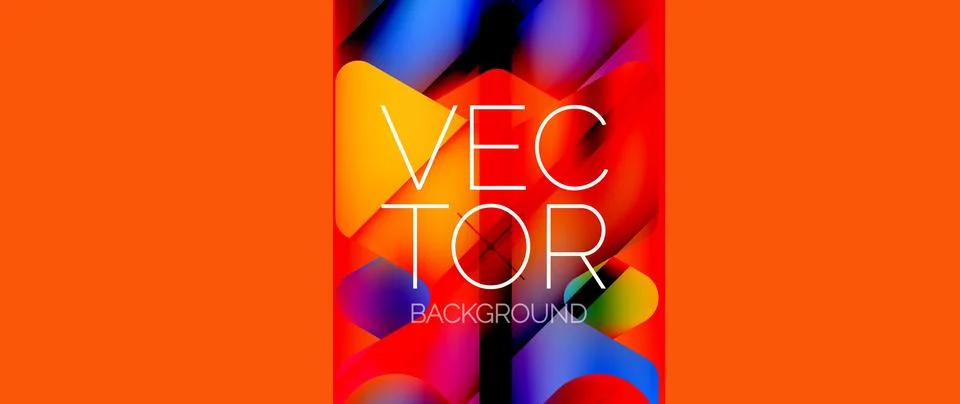 Fluid gradient arrow geometric minimal background. Vibrant, captivating liquid Stock Illustration