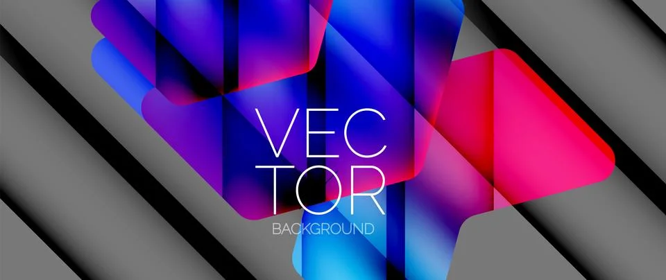Fluid gradient arrow geometric minimal background. Vibrant, captivating liquid Stock Illustration