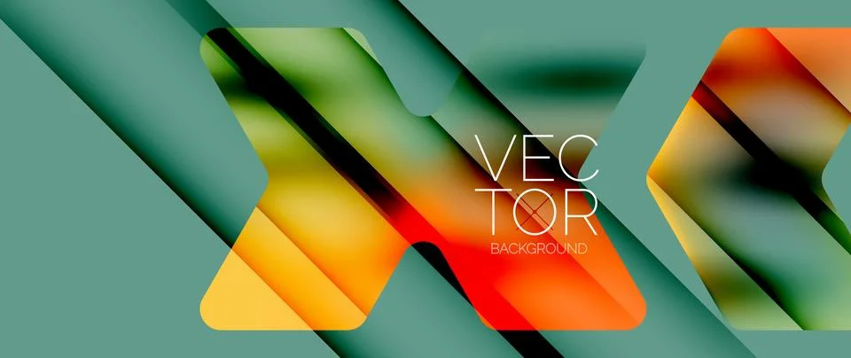 Fluid gradient arrow geometric minimal background. Vibrant, captivating liquid Stock Illustration