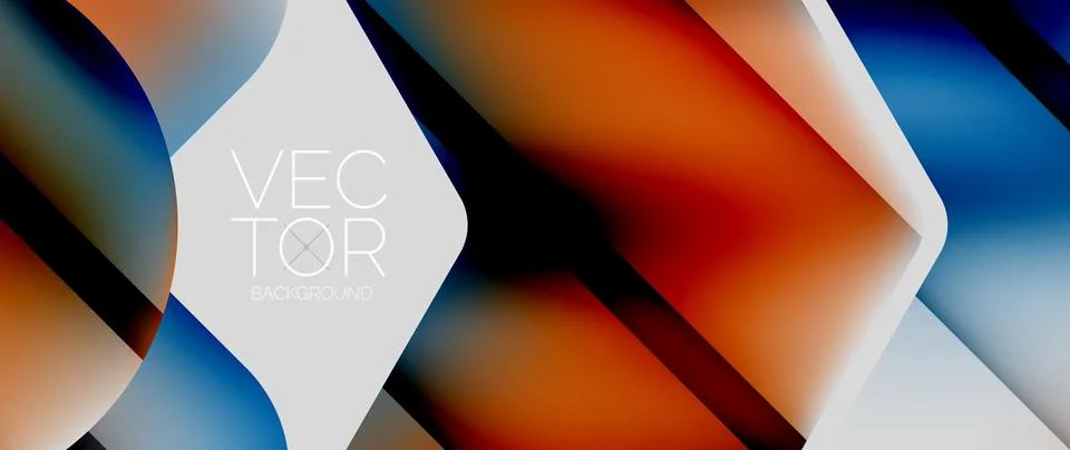 Fluid gradient arrow geometric minimal background. Vibrant, captivating liquid Stock Illustration