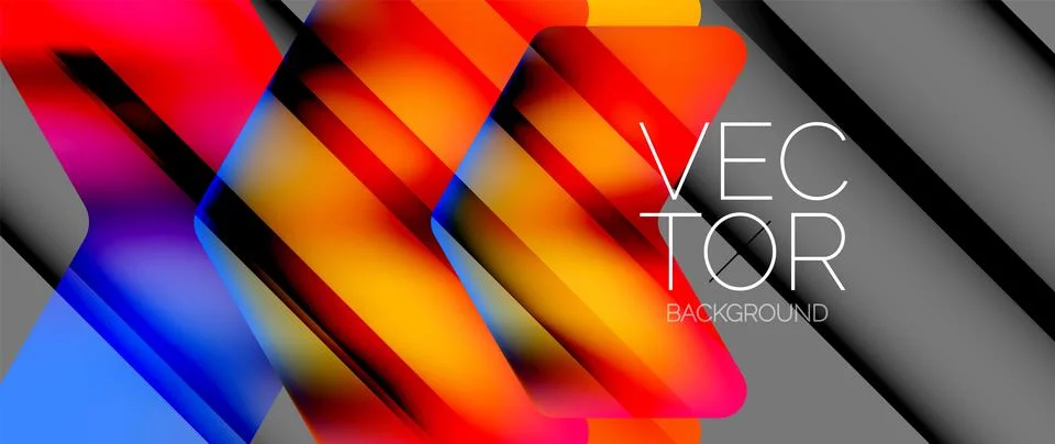 Fluid gradient arrow geometric minimal background. Vibrant, captivating liquid Stock Illustration