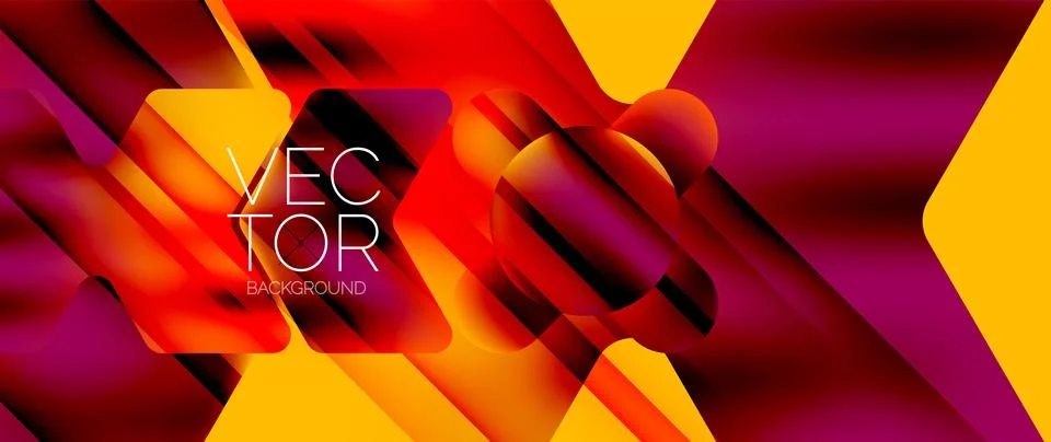 Fluid gradient arrow geometric minimal background. Vibrant, captivating liquid Stock Illustration