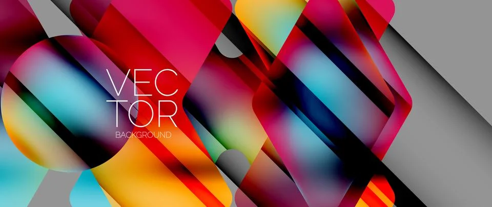 Fluid gradient arrow geometric minimal background. Vibrant, captivating liquid Stock Illustration