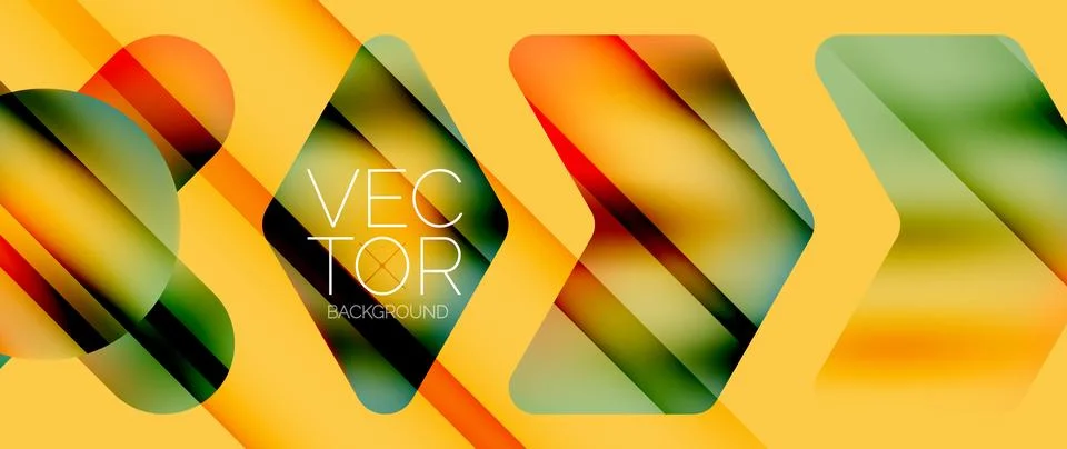 Fluid gradient arrow geometric minimal background. Vibrant, captivating liquid Stock Illustration