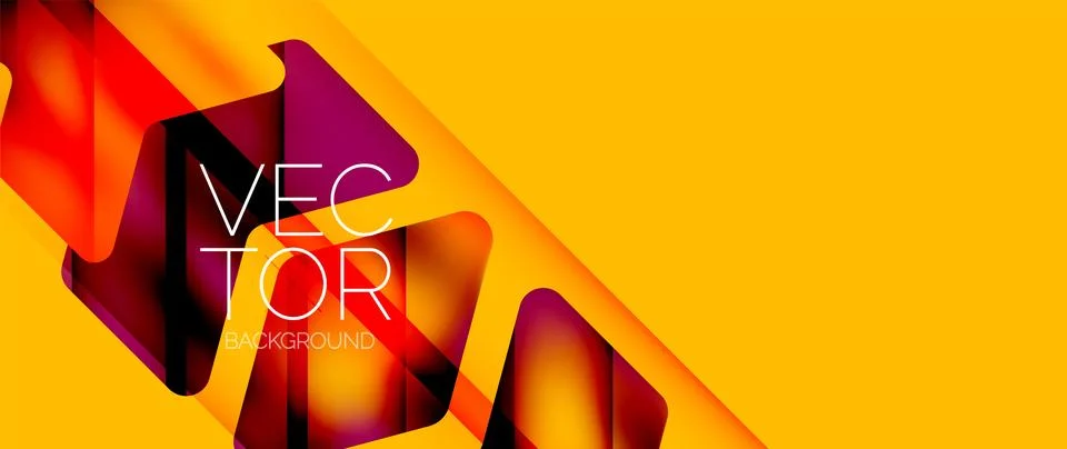 Fluid gradient arrow geometric minimal background. Vibrant, captivating liquid Stock Illustration