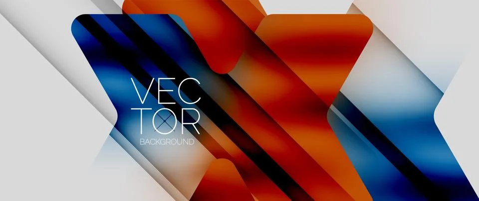 Fluid gradient arrow geometric minimal background. Vibrant, captivating liquid Stock Illustration