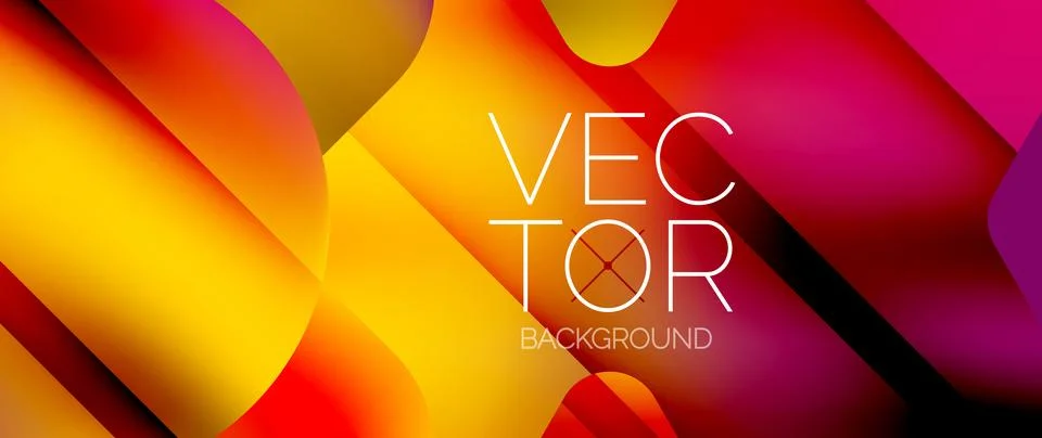 Fluid gradient arrow geometric minimal background. Vibrant, captivating liquid Stock Illustration