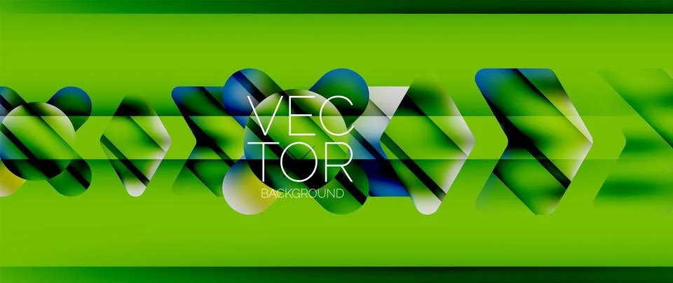 Fluid gradient arrow geometric minimal background. Vibrant, captivating liquid Stock Illustration