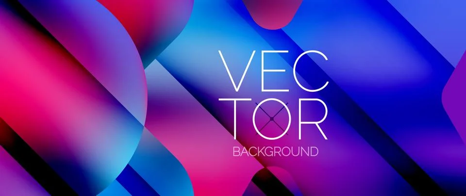 Fluid gradient arrow geometric minimal background. Vibrant, captivating liquid Stock Illustration