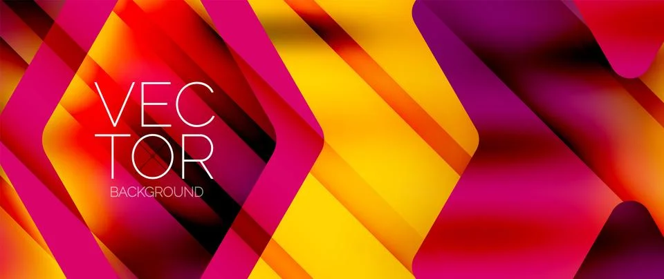 Fluid gradient arrow geometric minimal background. Vibrant, captivating liquid Stock Illustration