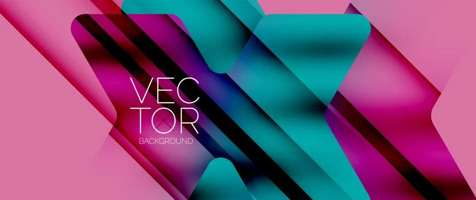 Fluid gradient arrow geometric minimal background. Vibrant, captivating liquid Stock Illustration