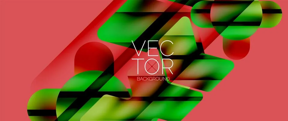 Fluid gradient arrow geometric minimal background. Vibrant, captivating liquid Stock Illustration