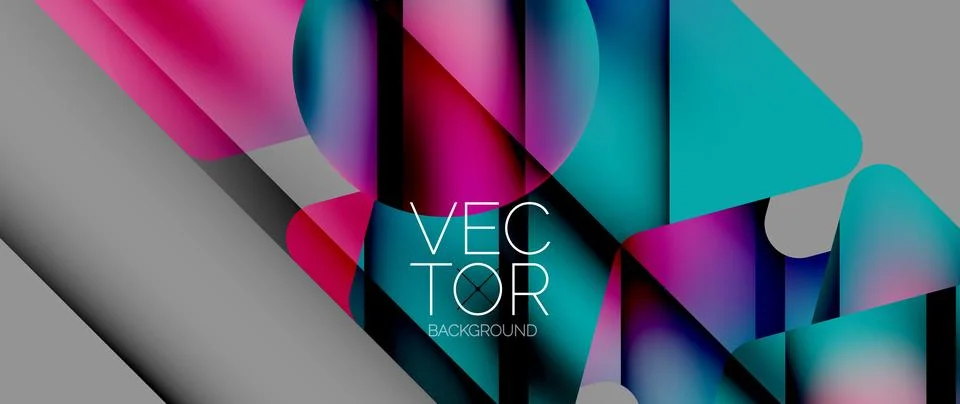 Fluid gradient arrow geometric minimal background. Vibrant, captivating liquid Stock Illustration