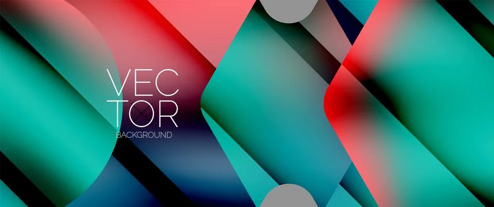 Fluid gradient arrow geometric minimal background. Vibrant, captivating liquid Stock Illustration