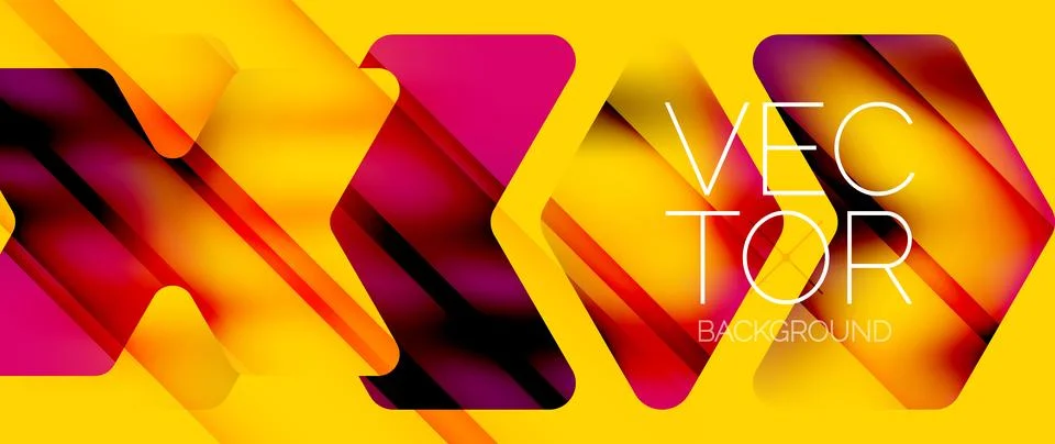 Fluid gradient arrow geometric minimal background. Vibrant, captivating liquid Stock Illustration