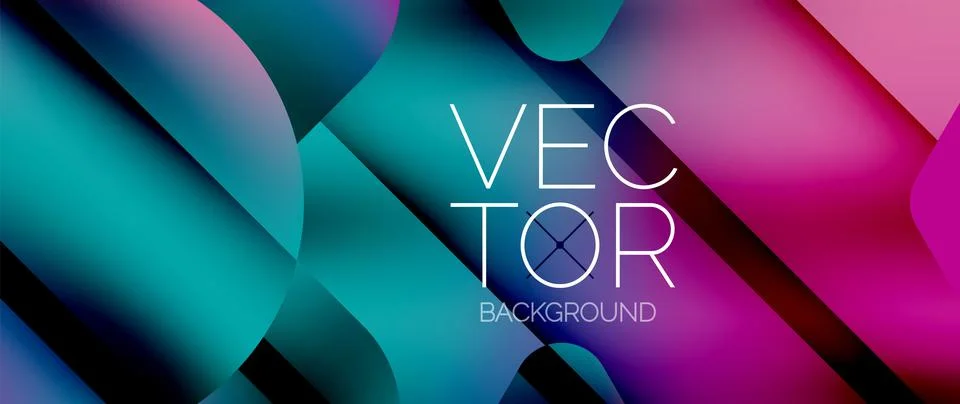 Fluid gradient arrow geometric minimal background. Vibrant, captivating liquid Stock Illustration