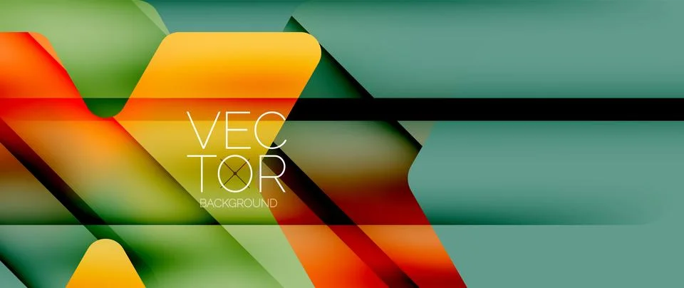 Fluid gradient arrow geometric minimal background. Vibrant, captivating liquid Stock Illustration