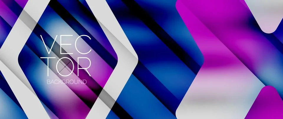 Fluid gradient arrow geometric minimal background. Vibrant, captivating liquid Stock Illustration