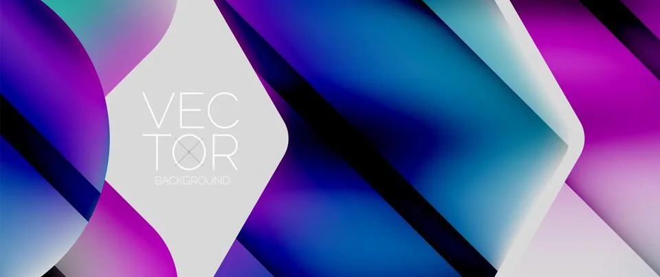 Fluid gradient arrow geometric minimal background. Vibrant, captivating liquid Stock Illustration