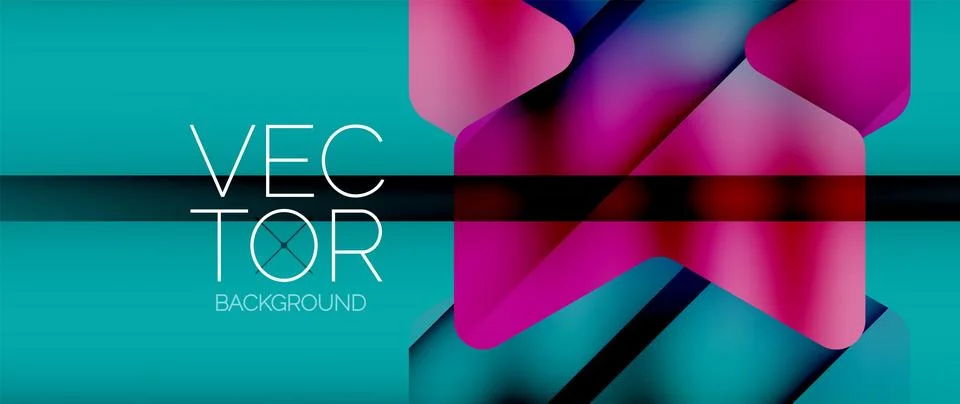 Fluid gradient arrow geometric minimal background. Vibrant, captivating liquid Stock Illustration