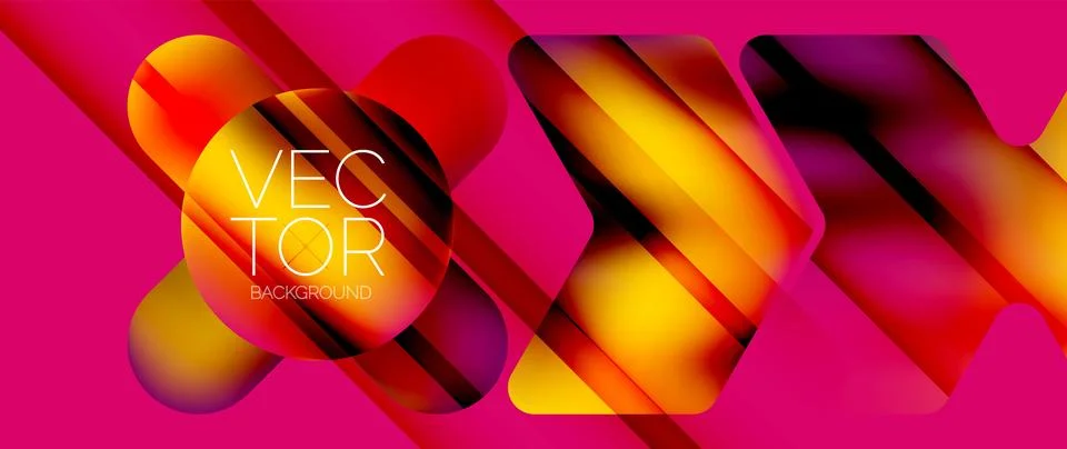 Fluid gradient arrow geometric minimal background. Vibrant, captivating liquid Stock Illustration