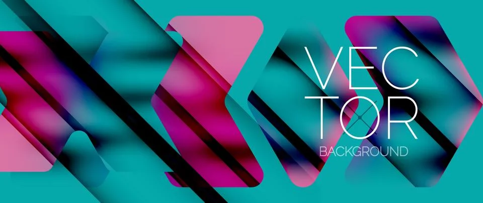 Fluid gradient arrow geometric minimal background. Vibrant, captivating liquid Stock Illustration