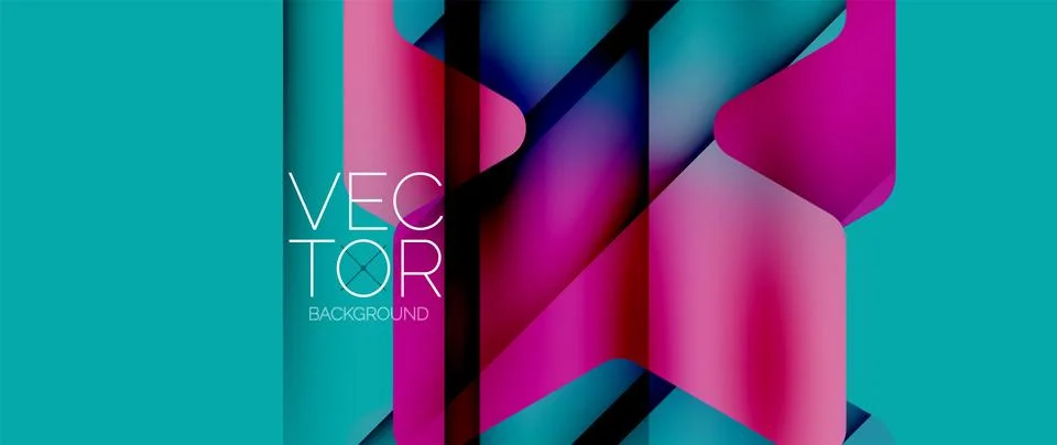 Fluid gradient arrow geometric minimal background. Vibrant, captivating liquid Stock Illustration