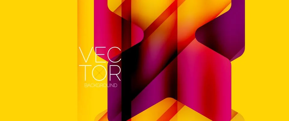 Fluid gradient arrow geometric minimal background. Vibrant, captivating liquid Stock Illustration