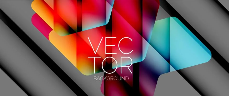Fluid gradient arrow geometric minimal background. Vibrant, captivating liquid Stock Illustration