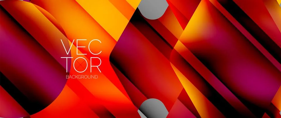 Fluid gradient arrow geometric minimal background. Vibrant, captivating liquid Stock Illustration