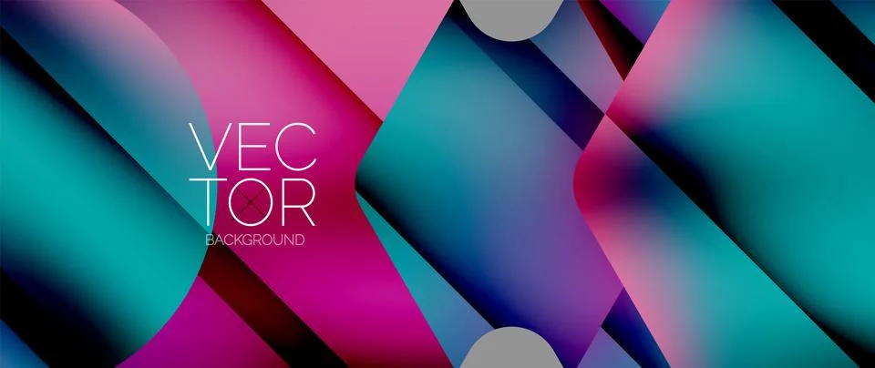 Fluid gradient arrow geometric minimal background. Vibrant, captivating liquid Stock Illustration
